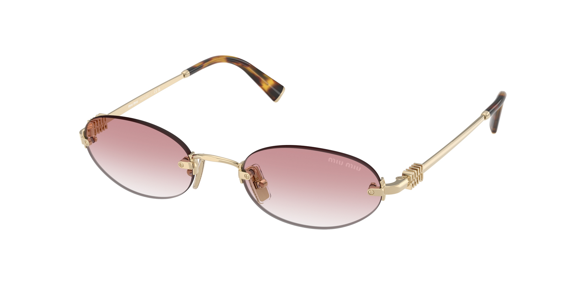Lunettes Miu Miu SMU A54 coloris ZVN-700 pale gold
