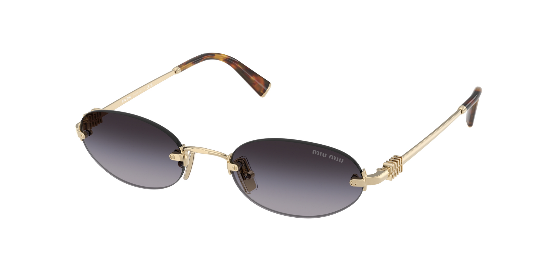Lunettes Miu Miu SMU A54 coloris ZVN5D1 pale gold